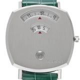 Buy Shop Gucci Grip Quartz Silver Dial Green Leather Strap Watch For Women - YA157404 USA Online