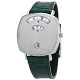 Buy Shop Gucci Grip Quartz Silver Dial Green Leather Strap Watch For Women - YA157404 USA Online