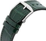 Buy Shop Gucci Grip Quartz Silver Dial Green Leather Strap Watch For Women - YA157414 USA Online