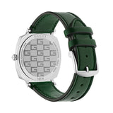 Buy Shop Gucci Grip Quartz Silver Dial Green Leather Strap Watch For Women - YA157414 USA Online