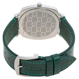 Buy Shop Gucci Grip Quartz Silver Dial Green Leather Strap Watch For Women - YA157414 USA Online