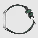 Buy Shop Gucci Grip Quartz Silver Dial Green Leather Strap Watch For Women - YA157414 USA Online