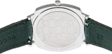 Buy Shop Gucci Grip Quartz Silver Dial Green Leather Strap Watch For Women - YA157414 USA Online