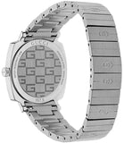Buy Shop Gucci Grip Quartz Silver Dial Silver Steel Strap Watch For Men - YA157501 USA Online