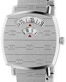 Buy Shop Gucci Grip Quartz Silver Dial Silver Steel Strap Watch For Men - YA157501 USA Online