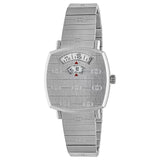 Buy Shop Gucci Grip Quartz Silver Dial Silver Steel Strap Watch For Men - YA157501 USA Online