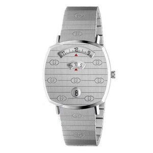 Buy Shop Gucci Grip Quartz Silver Dial Silver Steel Strap Watch For Women - YA157401 USA Online