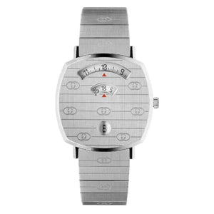 Buy Shop Gucci Grip Quartz Silver Dial Silver Steel Strap Watch For Women - YA157410 USA Online