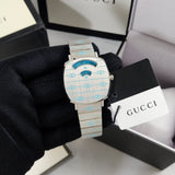 Buy Shop Gucci Grip Quartz Silver Dial Silver Steel Strap Watch For Women - YA157437 USA Online
