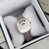 Buy Shop Gucci Grip Quartz Silver Dial Silver Steel Strap Watch For Women - YA157438 USA Online
