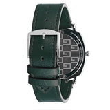Gucci Grip Silver Dial Green Leather Strap Unisex Watch - YA157412