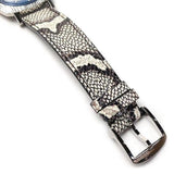 Gucci Grip Vintage Blue Dial Snakeskin Brown Leather Strap Watch for Women - YA152401