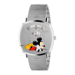 Buy Shop Gucci Grip x Disney Quartz Silver Dial Silver Steel Strap Unisex Watch - YA157419 USA Online