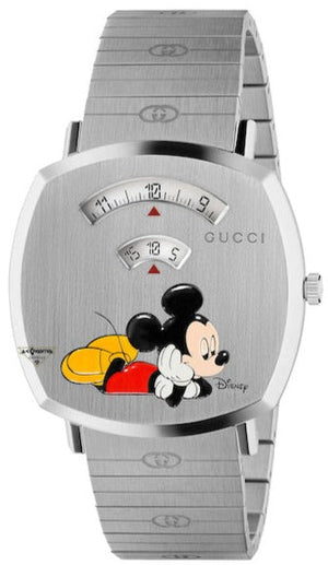 Buy Shop Gucci Grip x Disney Quartz Silver Dial Silver Steel Strap Unisex Watch - YA157419 USA Online