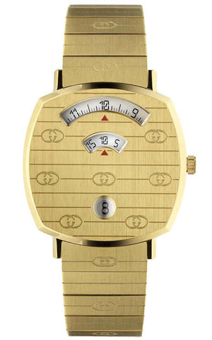 Buy Shop Gucci Grip Yellow Gold Dial Yellow Gold Steel Strap Unisex Watch - YA157403 USA Online