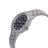 Gucci G Timeless Quartz Black Dial Silver Steel Strap Watch for Women - YA1265034