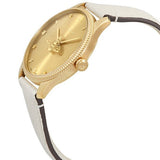Buy Shop Gucci G Timeless Quartz Gold Dial Beige Leather Strap Watch For Women - YA1264180 USA Online