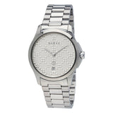 Buy Shop Gucci G Timeless Quartz Silver Dial Silver Steel Strap Watch For Women - YA126459 USA Online