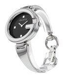 Buy Shop Gucci Guccisima Quartz Black Dial Silver Steel Strap Watch For Women - YA134501 USA Online