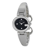 Buy Shop Gucci Guccisima Quartz Black Dial Silver Steel Strap Watch For Women - YA134501 USA Online