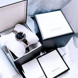 Buy Shop Gucci Guccissima Black Dial Silver Steel Strap Watch For Women - YA134301 USA Online