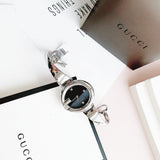 Buy Shop Gucci Guccissima Black Dial Silver Steel Strap Watch For Women - YA134301 USA Online