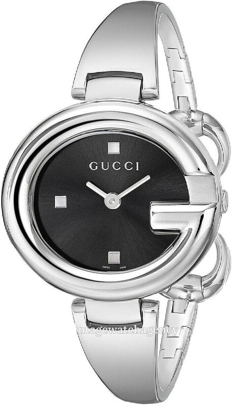 Buy Shop Gucci Guccissima Black Dial Silver Steel Strap Watch For Women - YA134301 USA Online