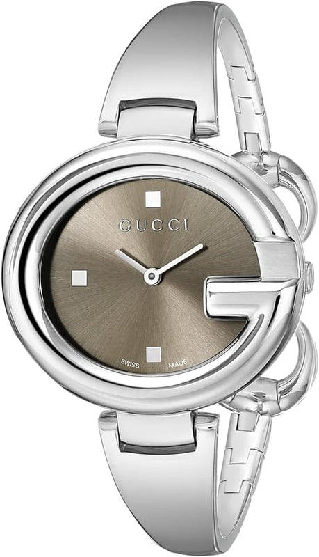 Buy Shop Gucci Guccissima Brown Dial Silver Steel Strap Watch For Women - YA134302 USA Online