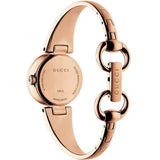 Buy Shop Gucci Guccissima Collection Quartz Black Dial Rose Gold Steel Strap Watch For Women - YA134509 USA Online
