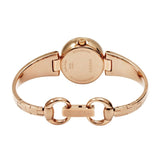 Buy Shop Gucci Guccissima Collection Quartz Black Dial Rose Gold Steel Strap Watch For Women - YA134509 USA Online
