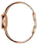 Buy Shop Gucci Guccissima Collection Quartz Black Dial Rose Gold Steel Strap Watch For Women - YA134509 USA Online