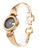Buy Shop Gucci Guccissima Collection Quartz Black Dial Rose Gold Steel Strap Watch For Women - YA134509 USA Online