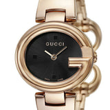 Buy Shop Gucci Guccissima Collection Quartz Black Dial Rose Gold Steel Strap Watch For Women - YA134509 USA Online