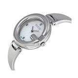 Buy Shop Gucci Guccissima Diamonds Mother of Pearl Dial Silver Steel Strap Watch For Women - YA134303 USA Online