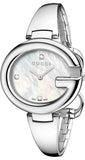 Buy Shop Gucci Guccissima Diamonds Mother of Pearl Dial Silver Steel Strap Watch For Women - YA134303 USA Online