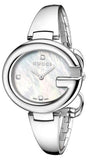 Buy Shop Gucci Guccissima Diamonds Mother of Pearl Dial Silver Steel Strap Watch For Women - YA134303 USA Online