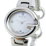 Buy Shop Gucci Guccissima Diamonds Mother of Pearl Dial Silver Steel Strap Watch For Women - YA134504 USA Online