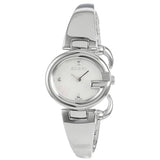 Buy Shop Gucci Guccissima Diamonds Mother of Pearl Dial Silver Steel Strap Watch For Women - YA134504 USA Online