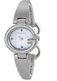 Buy Shop Gucci Guccissima Diamonds Mother of Pearl Dial Silver Steel Strap Watch For Women - YA134504 USA Online