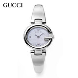 Buy Shop Gucci Guccissima Diamonds Mother of Pearl Dial Silver Steel Strap Watch For Women - YA134504 USA Online