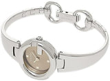 Buy Shop Gucci Guccissima Quartz Diamonds Brown Dial Silver Steel Strap Watch For Women - YA134503 USA Online