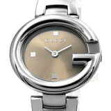 Buy Shop Gucci Guccissima Quartz Diamonds Brown Dial Silver Steel Strap Watch For Women - YA134503 USA Online