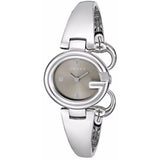 Buy Shop Gucci Guccissima Quartz Diamonds Brown Dial Silver Steel Strap Watch For Women - YA134503 USA Online