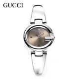 Buy Shop Gucci Guccissima Quartz Diamonds Brown Dial Silver Steel Strap Watch For Women - YA134503 USA Online