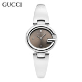 Buy Shop Gucci Guccissima Quartz Diamonds Brown Dial Silver Steel Strap Watch For Women - YA134503 USA Online