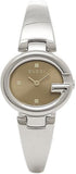 Buy Shop Gucci Guccissima Quartz Diamonds Brown Dial Silver Steel Strap Watch For Women - YA134503 USA Online