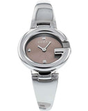 Buy Shop Gucci Guccissima Quartz Diamonds Brown Dial Silver Steel Strap Watch For Women - YA134503 USA Online