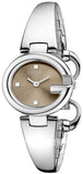 Buy Shop Gucci Guccissima Quartz Diamonds Brown Dial Silver Steel Strap Watch For Women - YA134503 USA Online