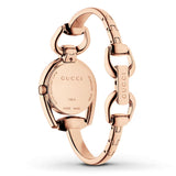 Buy Shop Gucci Horsebit Collection Black Dial Rose Gold Steel Strap Watch For Women - YA139507 USA Online