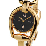 Buy Shop Gucci Horsebit Collection Black Dial Rose Gold Steel Strap Watch For Women - YA139507 USA Online